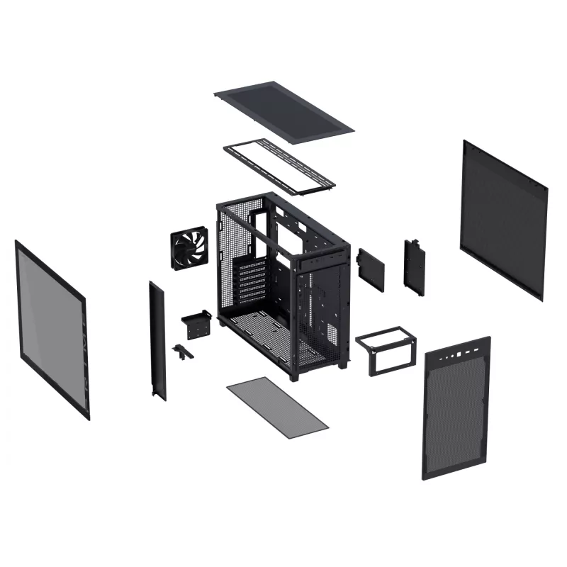 ASUS PRIME AP303 TG Juoda, PC, juoda, micro ATX, Mini-ITX, ATX, 16.5 cm, 36 cm, 18 cm