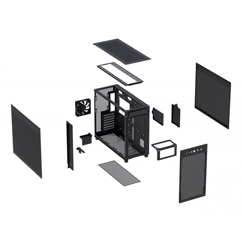 Kompiuterio korpusas ASUS Prime AP303 Mesh Midi Tower — ATX, palaiko GPU 36 cm, CPU aušintuvą 165 mm, USB-A 2×, USB-C 1