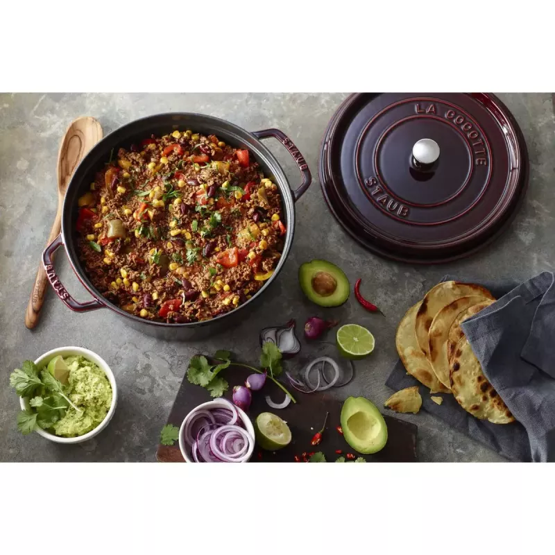 Apvalus ketaus troškintuvas Staub La Cocotte 6,7 l, 28 cm skersmuo