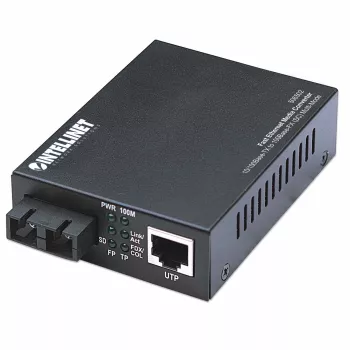 Intellinet Fast Ethernet Media Converter, 10/100Base-Tx į 100Base-Fx (SC) daugiamodis, 2 km (1,24 mi)