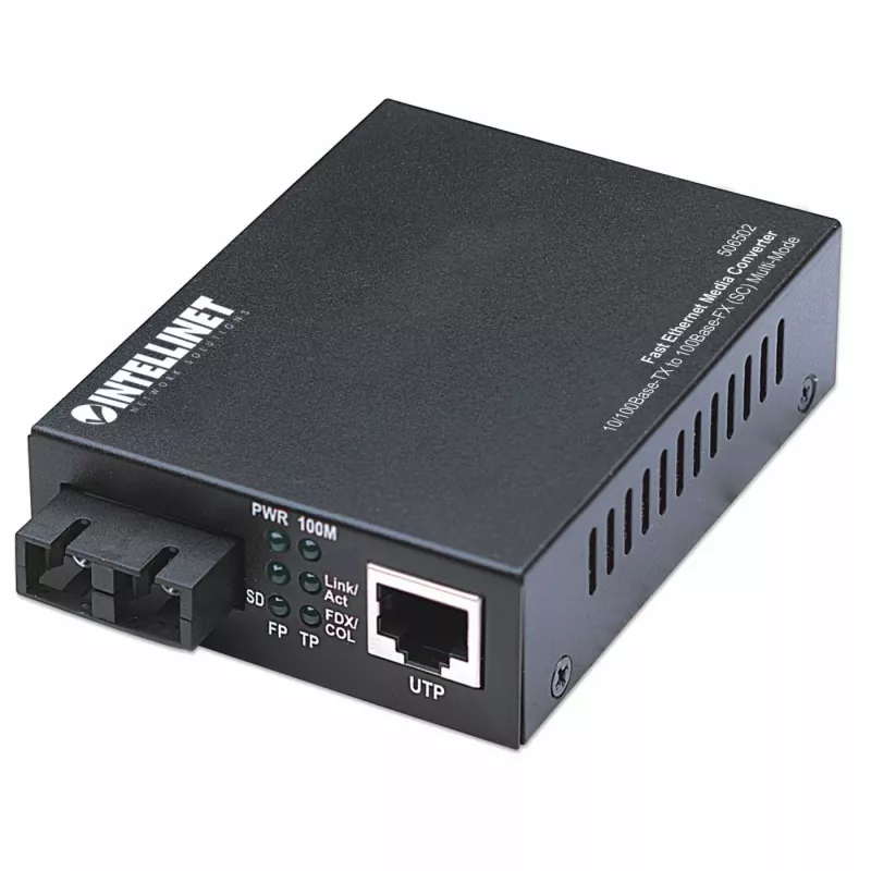 Intellinet Fast Ethernet Media Converter, 10/100Base-Tx į 100Base-Fx (SC) daugiamodis, 2 km (1,24 mi)