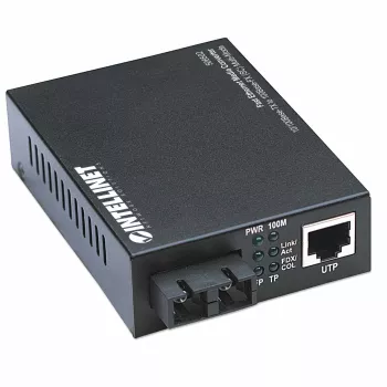 Intellinet Fast Ethernet Media Converter, 10/100Base-Tx į 100Base-Fx (SC) daugiamodis, 2 km (1,24 mi)