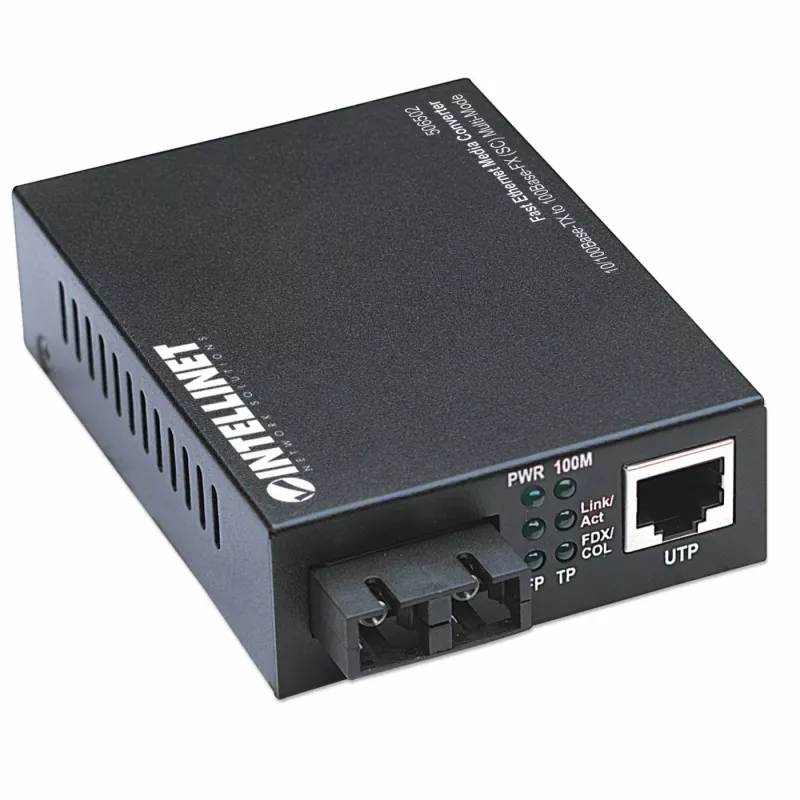 Intellinet Fast Ethernet Media Converter, 10/100Base-Tx į 100Base-Fx (SC) daugiamodis, 2 km (1,24 mi)