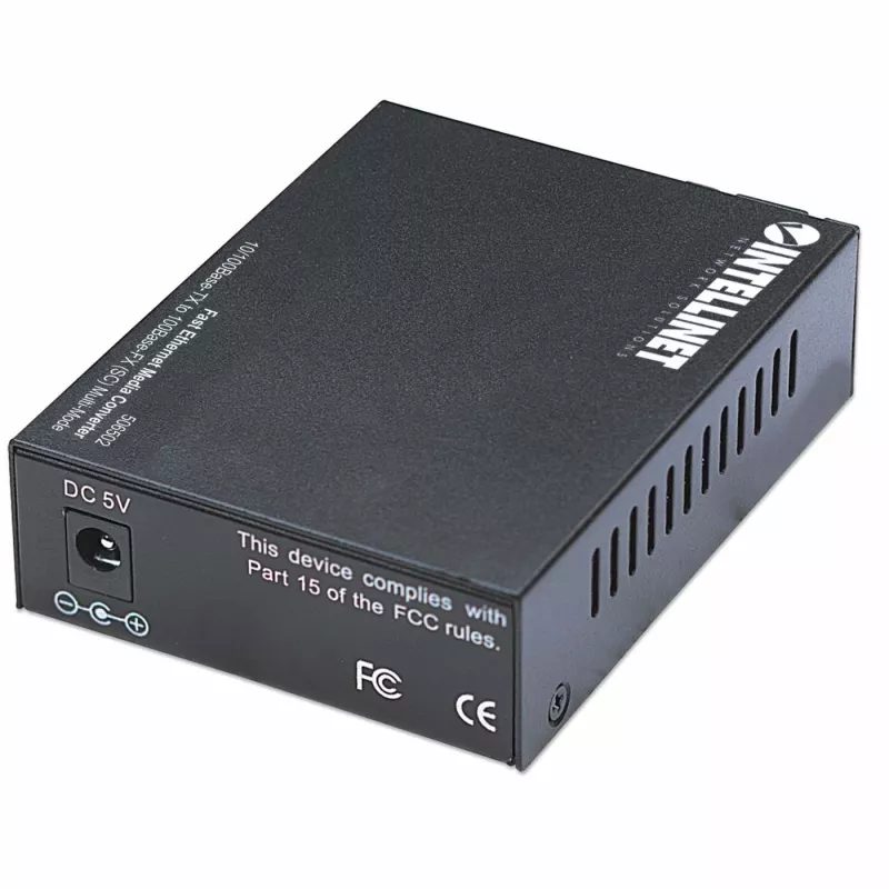 Intellinet Fast Ethernet Media Converter, 10/100Base-Tx į 100Base-Fx (SC) daugiamodis, 2 km (1,24 mi)