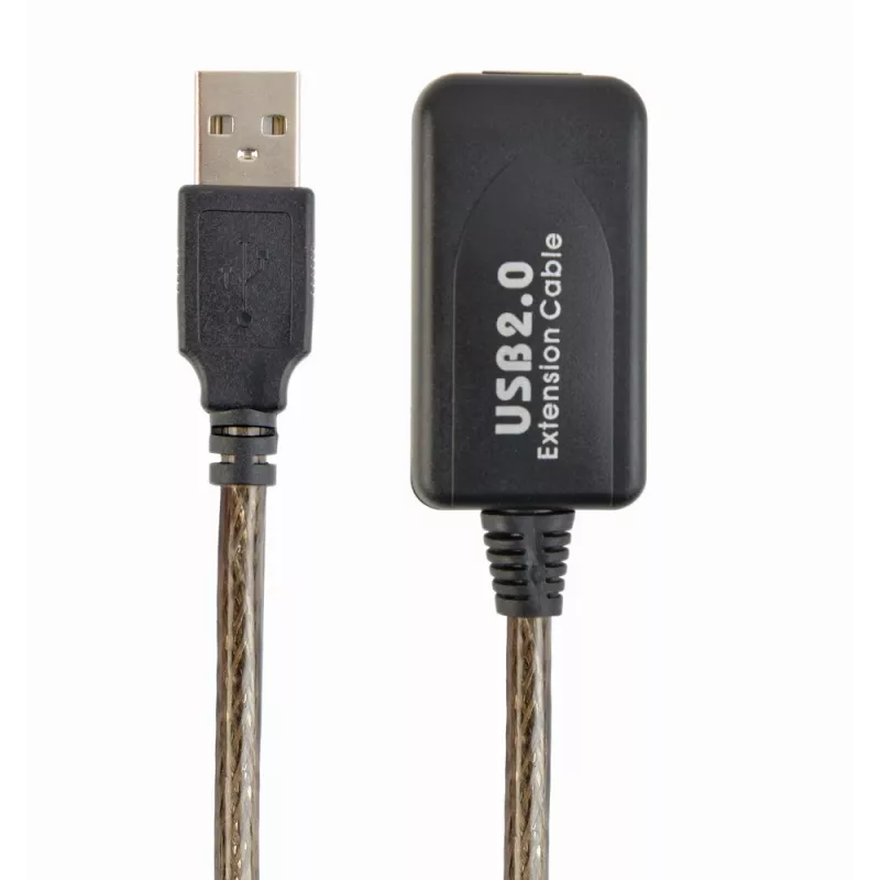 GEMBIRD Active USB 2.0 prailginimo kabelis, 10 m - juodas