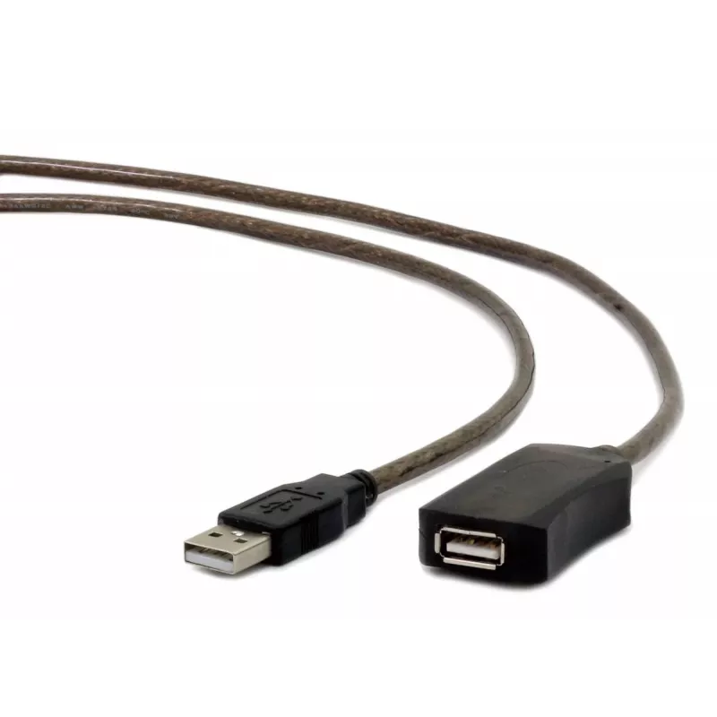 GEMBIRD Active USB 2.0 prailginimo kabelis, 10 m - juodas