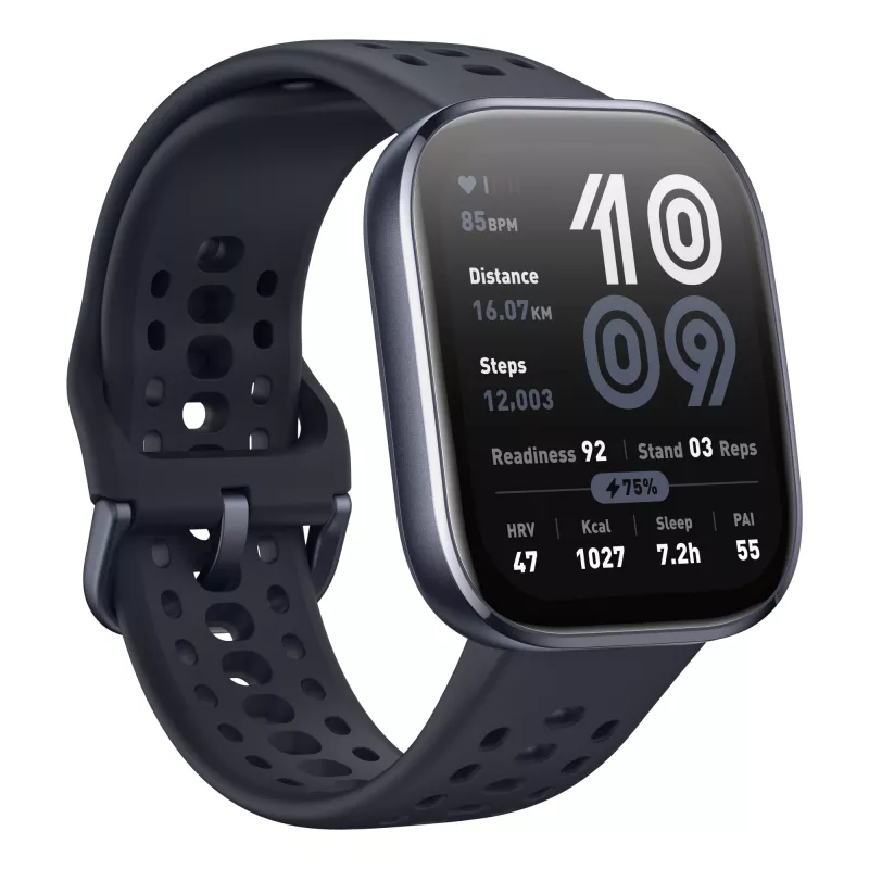 Amazfit Bip 6 Juoda 5 cm (1.97 colio) AMOLED Skaitmeninis 390 x 450 pikselių Jutiklinis ekranas GPS (palydovinis)