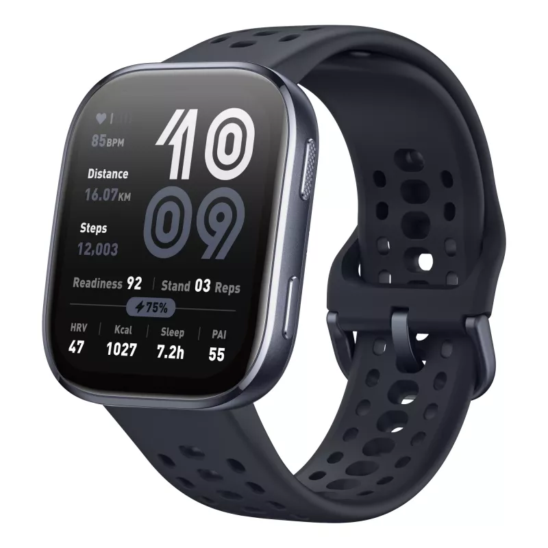Amazfit Bip 6 Juoda 5 cm (1.97 colio) AMOLED Skaitmeninis 390 x 450 pikselių Jutiklinis ekranas GPS (palydovinis)