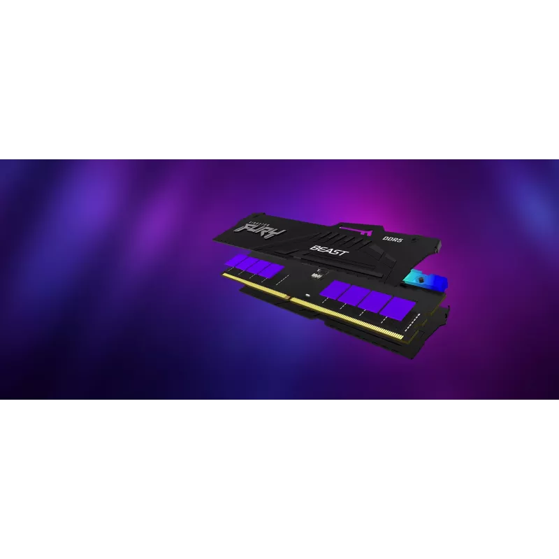 Kingston Technology FURY Beast 16GB 5200MT/s DDR5 CL40 DIMM (2 vnt. rinkinys) RGB