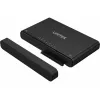 USB-C šakotuvas Unitek S1222A SolidForce+ — HDMI 4K, Ethernet, SATA III, 10 Gbit/s, aliuminio korpusas, juodas
