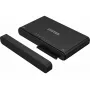USB-C šakotuvas Unitek S1222A SolidForce+ — HDMI 4K, Ethernet, SATA III, 10 Gbit/s, aliuminio korpusas, juodas