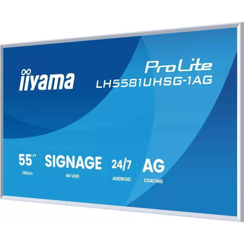 Monitorius iiyama LH5581UHSG-1AG 54,6 colio interaktyvus plokščiasis skydelis 4K Ultra HD 3840 x 2160