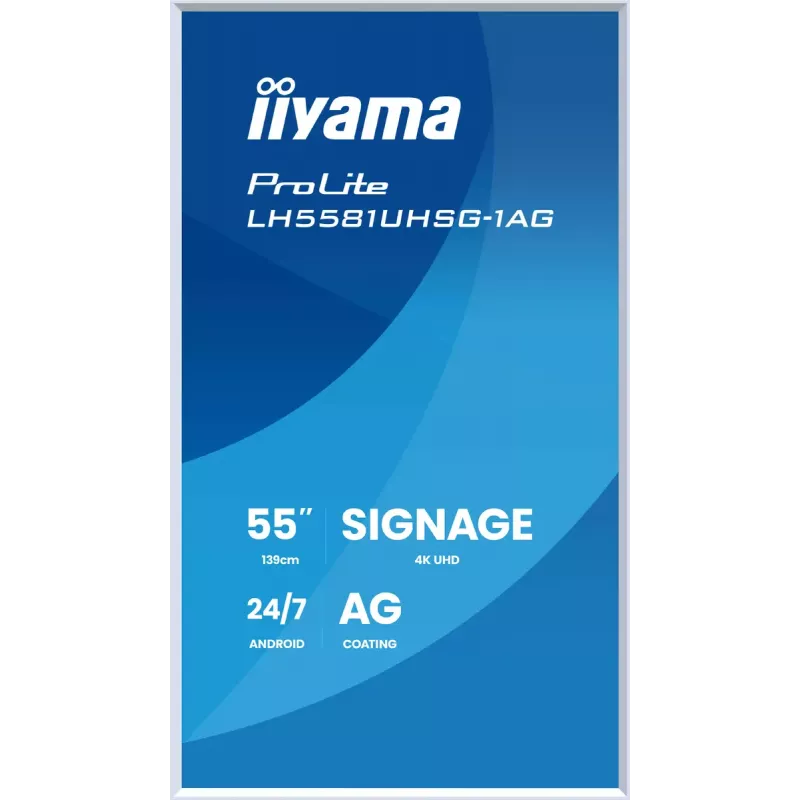 Monitorius iiyama LH5581UHSG-1AG 54,6 colio interaktyvus plokščiasis skydelis 4K Ultra HD 3840 x 2160