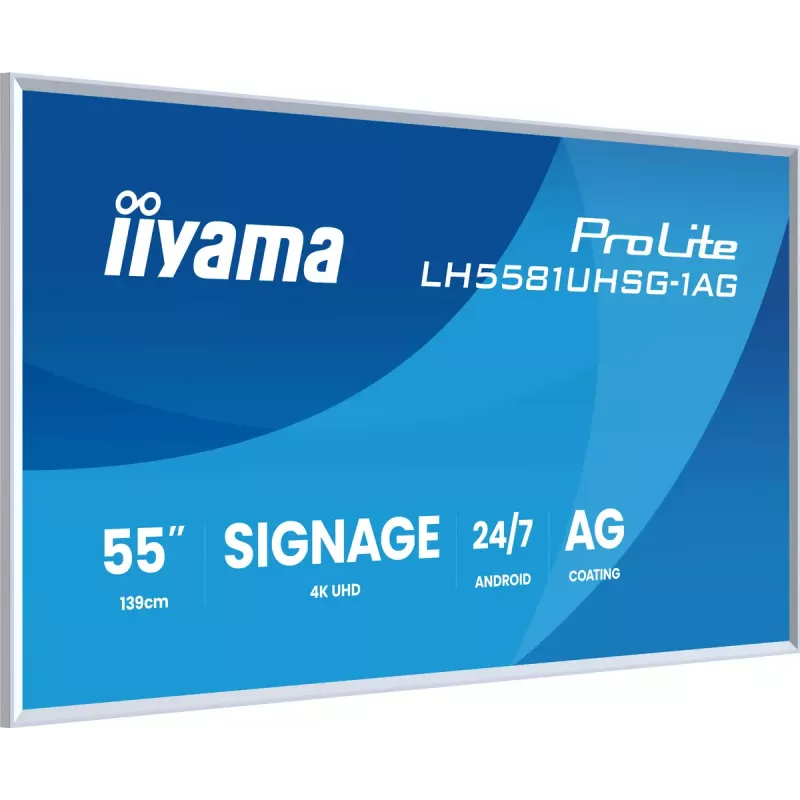 Monitorius iiyama LH5581UHSG-1AG 54,6 colio interaktyvus plokščiasis skydelis 4K Ultra HD 3840 x 2160