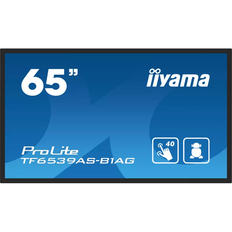 Skaitmeninių ženklų plokščiasis ekranas iiyama TF6539AS-B1AG 64,5 colio liečiamasis LED 3840 x 2160