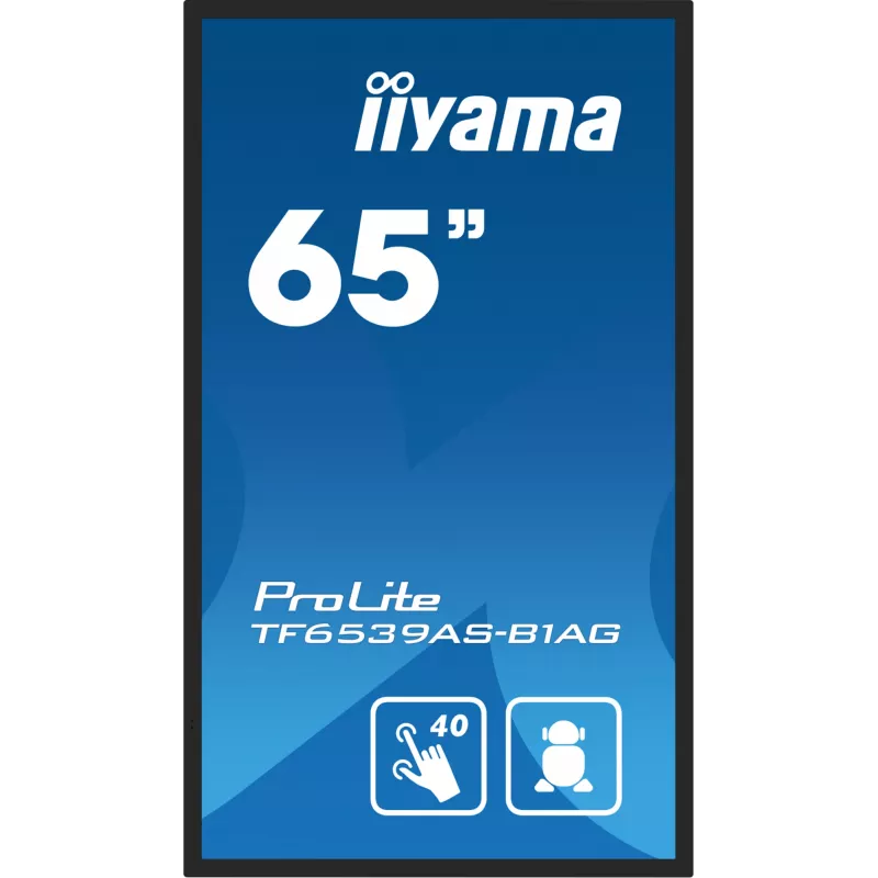 Skaitmeninių ženklų plokščiasis ekranas iiyama TF6539AS-B1AG 64,5 colio liečiamasis LED 3840 x 2160