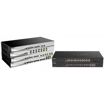 D-Link DXS-1210-16TC/E tinklo komutatorius Valdomas L2 10G Ethernet (100/1000/10000) Pilka