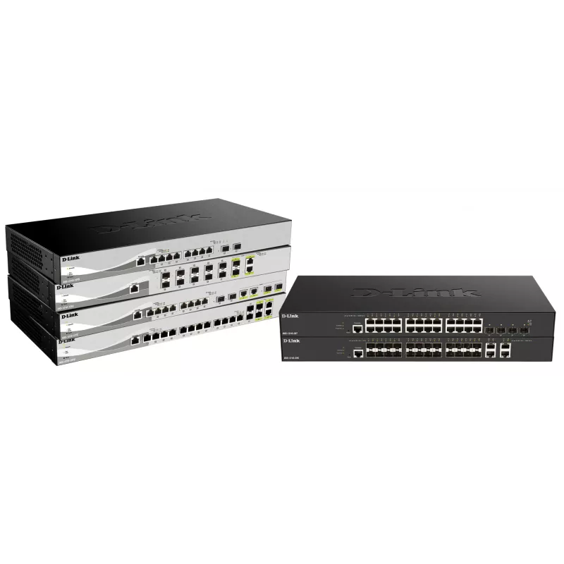 D-Link DXS-1210-16TC/E tinklo komutatorius Valdomas L2 10G Ethernet (100/1000/10000) Pilka