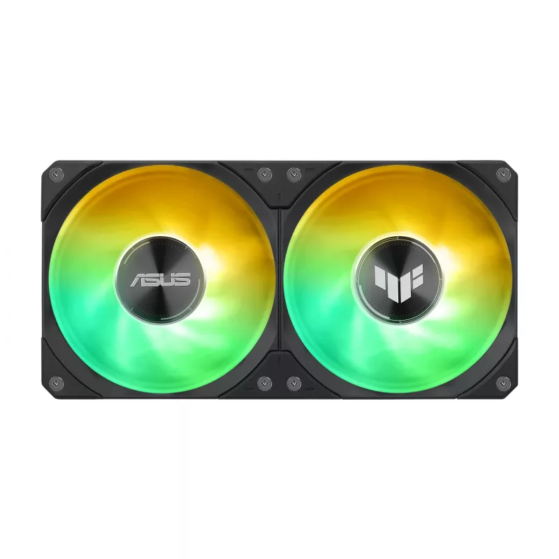 All-in-one skysčio aušintuvas ASUS TUF GAMING LC III 240 ARGB — 240 mm radiatorius, 2 x 120 mm ARGB ventiliatoriai, Socket AM5 palaikymas, juoda