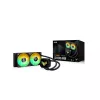 All-in-one skysčio aušintuvas ASUS TUF GAMING LC III 240 ARGB — 240 mm radiatorius, 2 x 120 mm ARGB ventiliatoriai, Socket AM5 palaikymas, juoda