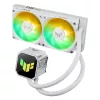 „All-in-one“ skysčio aušintuvas ASUS TUF GAMING LC III 240 ARGB WHT – 240 mm radiatorius, 2x 120 mm ventiliatoriai, PWM, balta