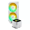 „All-in-one“ skysčio aušintuvas ASUS TUF GAMING LC III 240 ARGB WHT – 240 mm radiatorius, 2x 120 mm ventiliatoriai, PWM, balta