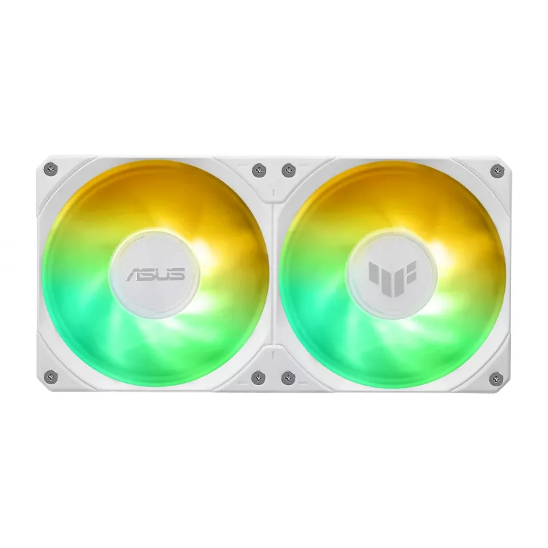 „All-in-one“ skysčio aušintuvas ASUS TUF GAMING LC III 240 ARGB WHT – 240 mm radiatorius, 2x 120 mm ventiliatoriai, PWM, balta