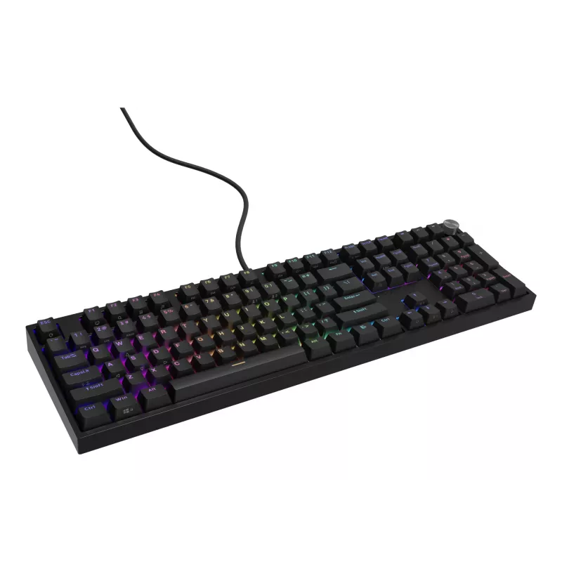 Mechaninė klaviatūra Genesis THOR 404 — pilno dydžio 100% USB QWERTY anglų k., juoda, RGB