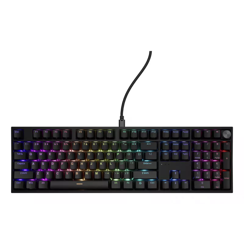 Mechaninė klaviatūra Genesis THOR 404 — pilno dydžio 100% USB QWERTY anglų k., juoda, RGB