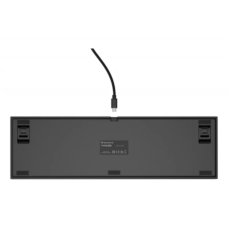 Mechaninė klaviatūra Genesis THOR 404 — pilno dydžio 100% USB QWERTY anglų k., juoda, RGB