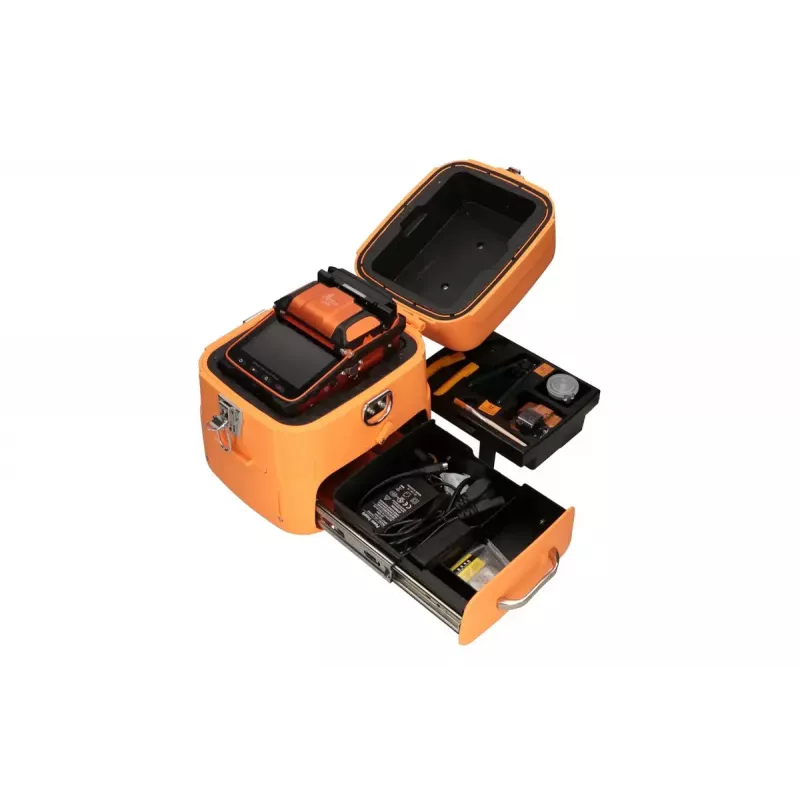 Pluošto sujungimo aparatas Extralink AI-9 7800 mAh baterija LED lempa LCD 5,1 colio