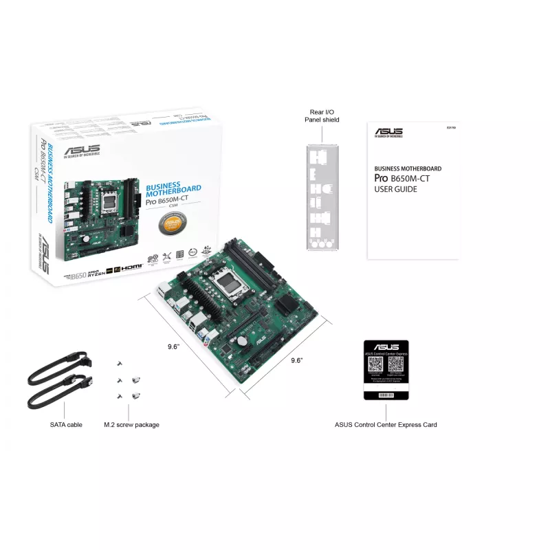Motininė plokštė ASUS PRO B650M-CT-CSM AMD B650 Socket AM5 micro ATX