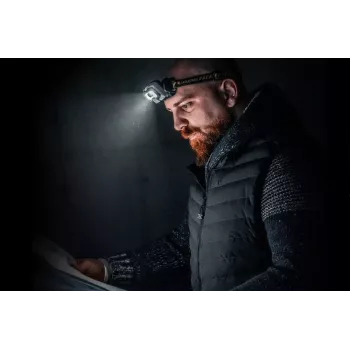 Galvos žibintuvėlis Ledlenser HF8R Work Juoda LED IP68 20 lm