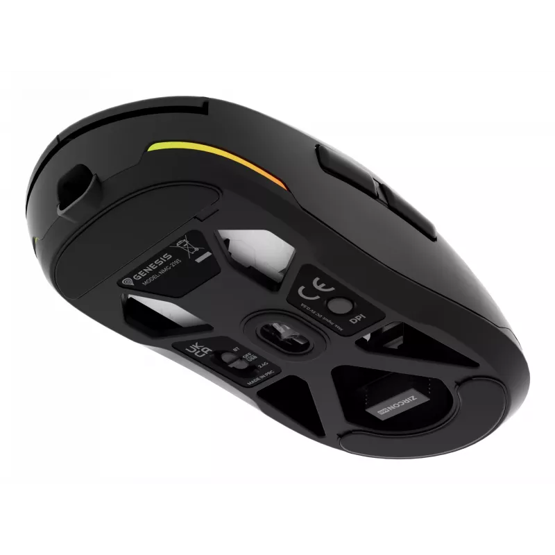 GENESIS NMG-2193 pelė Žaidimų Abiem rankoms tinkama Bluetooth + USB Type-C Optinė 26000 DPI