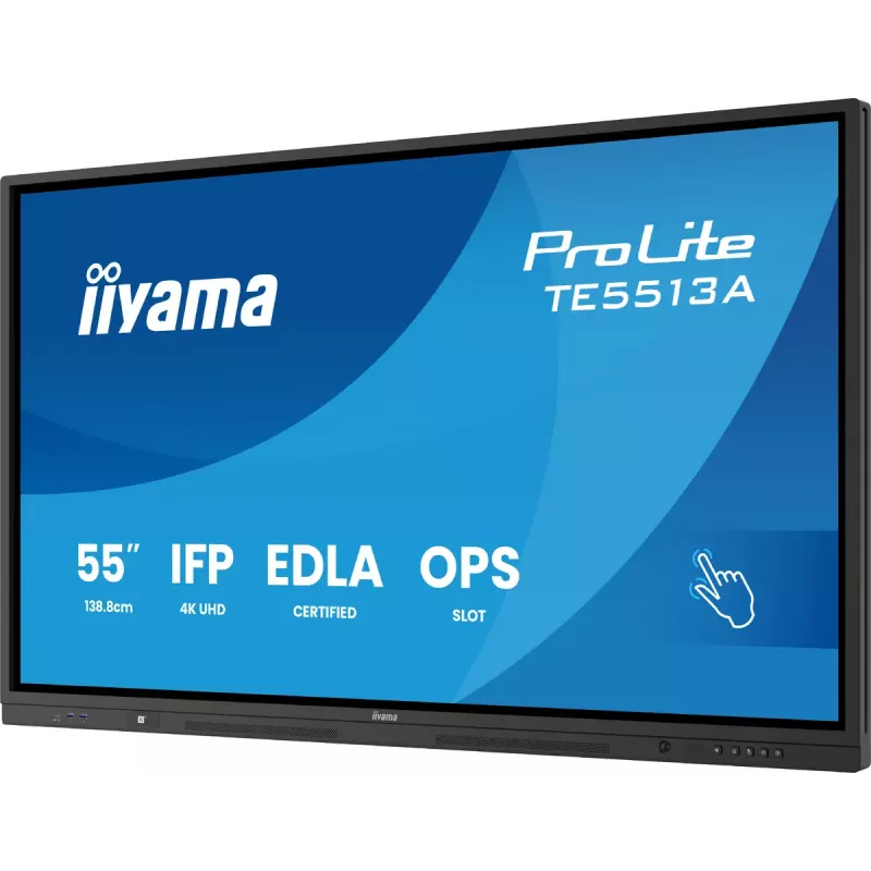 Monitorius iiyama 55 colių TE5513A-B1AG 54.6 colio interaktyvus plokščiasis ekranas 4K Ultra HD 3840 x 2160