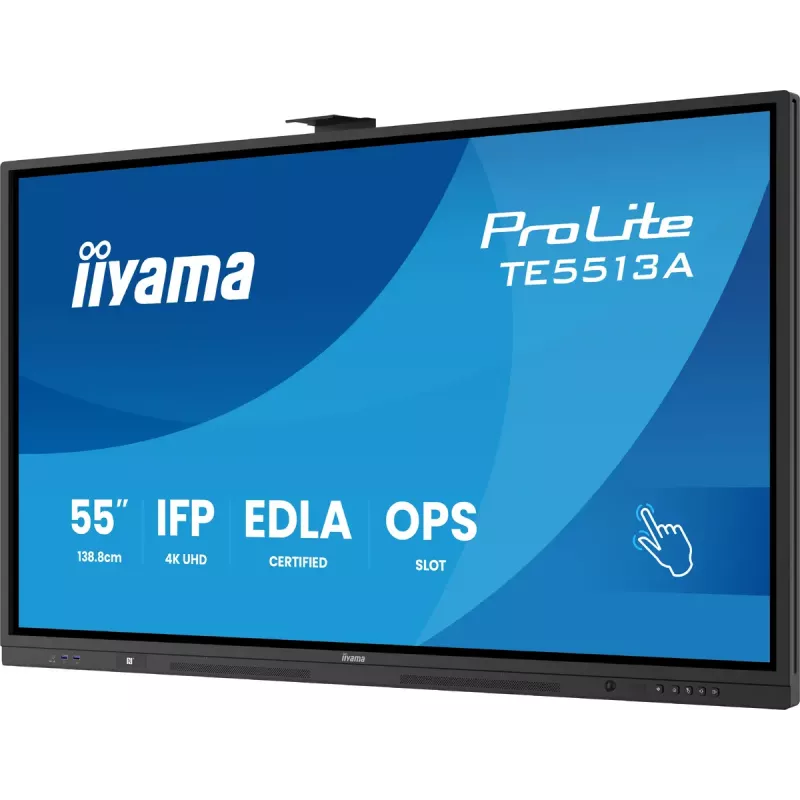 Monitorius iiyama 55 colių TE5513A-B1AG 54.6 colio interaktyvus plokščiasis ekranas 4K Ultra HD 3840 x 2160