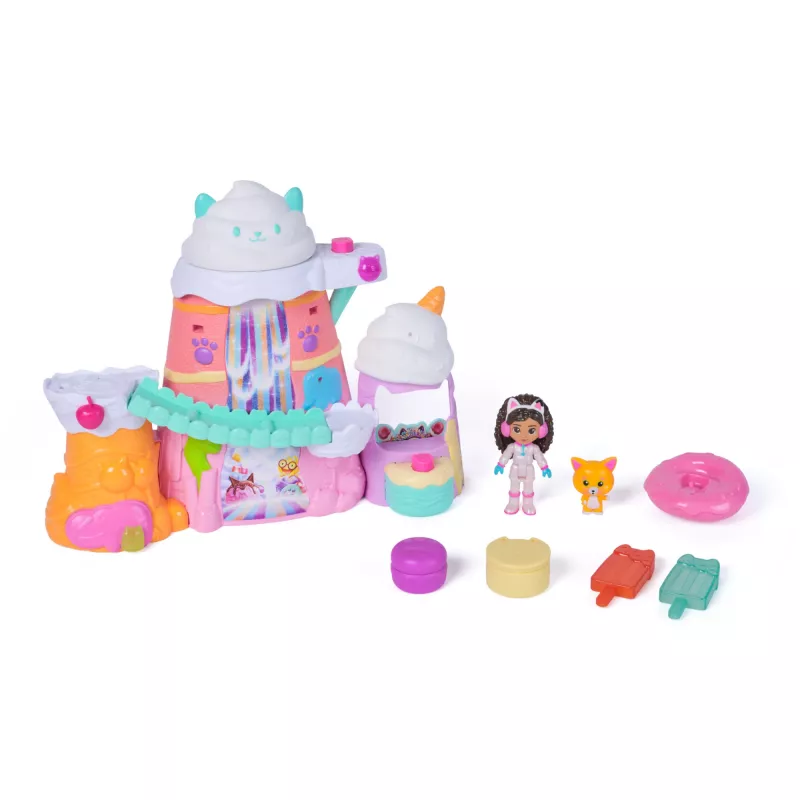 Žaidimų rinkinys Spin Master Gabby's Dollhouse: The Movie – Gabby's Sweet Treat Mountain, 12 dalių rinkinys su figūrėlėmis ir priedais, nuo 3 metų