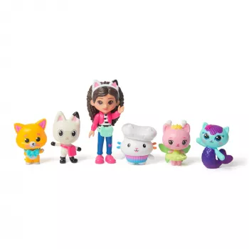 “Gabby's Dollhouse” DREAMWORKS Filmas, Katės nuotykio įgulos rinkinys, 11 dalių žaislų figūrėlių rinkinys su priedais, vaikiški žaislai mergaitėms ir berniukams nuo 3 metų