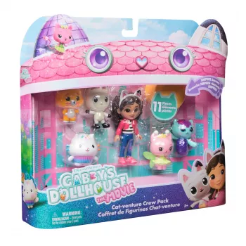 “Gabby's Dollhouse” DREAMWORKS Filmas, Katės nuotykio įgulos rinkinys, 11 dalių žaislų figūrėlių rinkinys su priedais, vaikiški žaislai mergaitėms ir berniukams nuo 3 metų