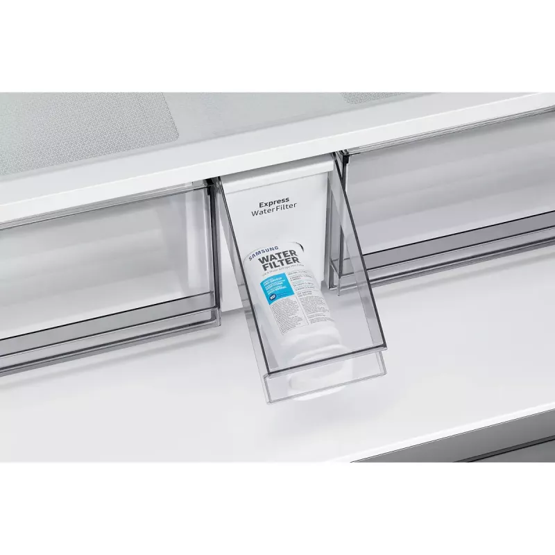 Šaldytuvas su šaldikliu Samsung RF59C701ES9 — French door, 649 L bendras (390 L šaldytuvas / 269 L šaldiklis), sidabrinis
