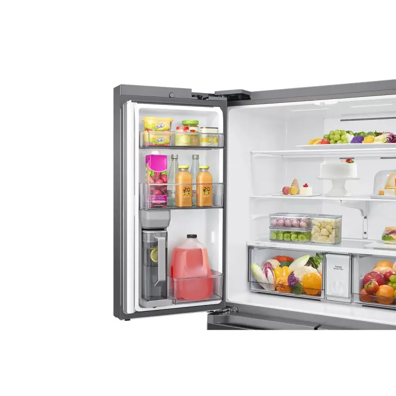 Šaldytuvas su šaldikliu Samsung RF59C701ES9 — French door, 649 L bendras (390 L šaldytuvas / 269 L šaldiklis), sidabrinis
