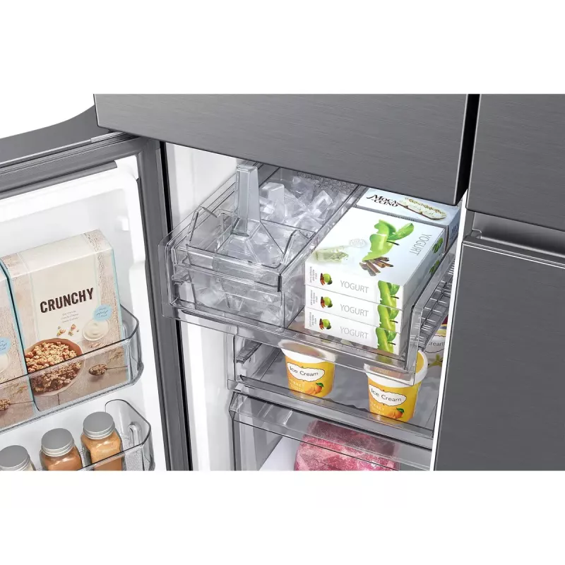 Šaldytuvas su šaldikliu Samsung RF59C701ES9 — French door, 649 L bendras (390 L šaldytuvas / 269 L šaldiklis), sidabrinis