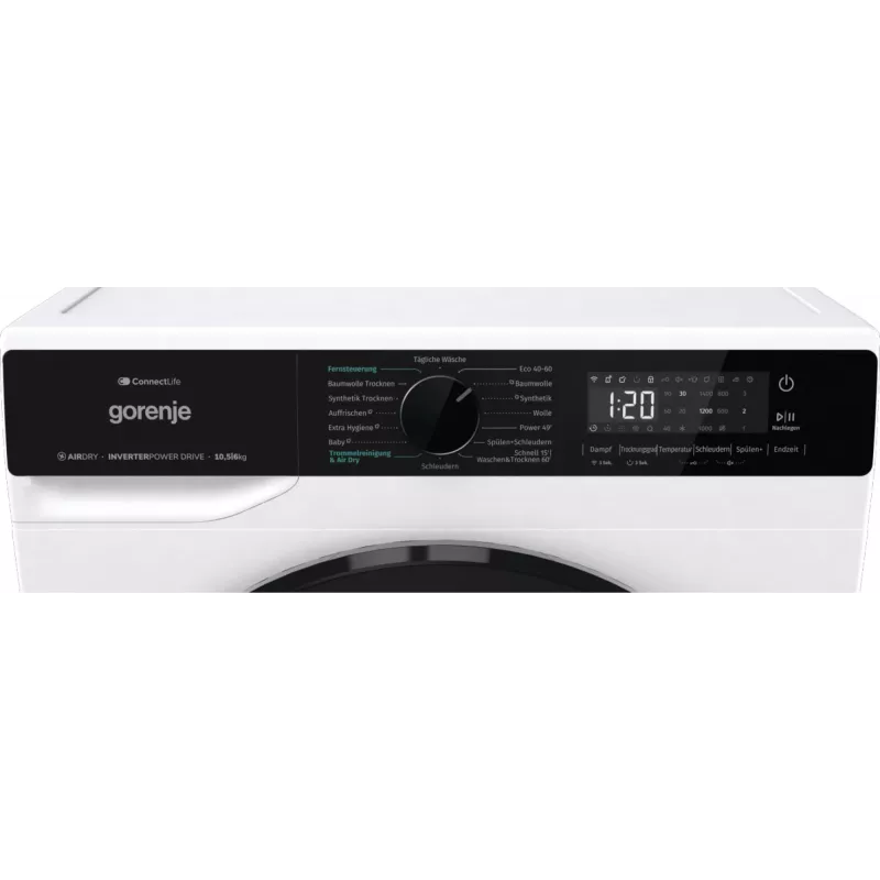 Gorenje WD2PA1X64ADW/DE skalbyklė su džiovykle Laisvai pastatoma Priekinė White