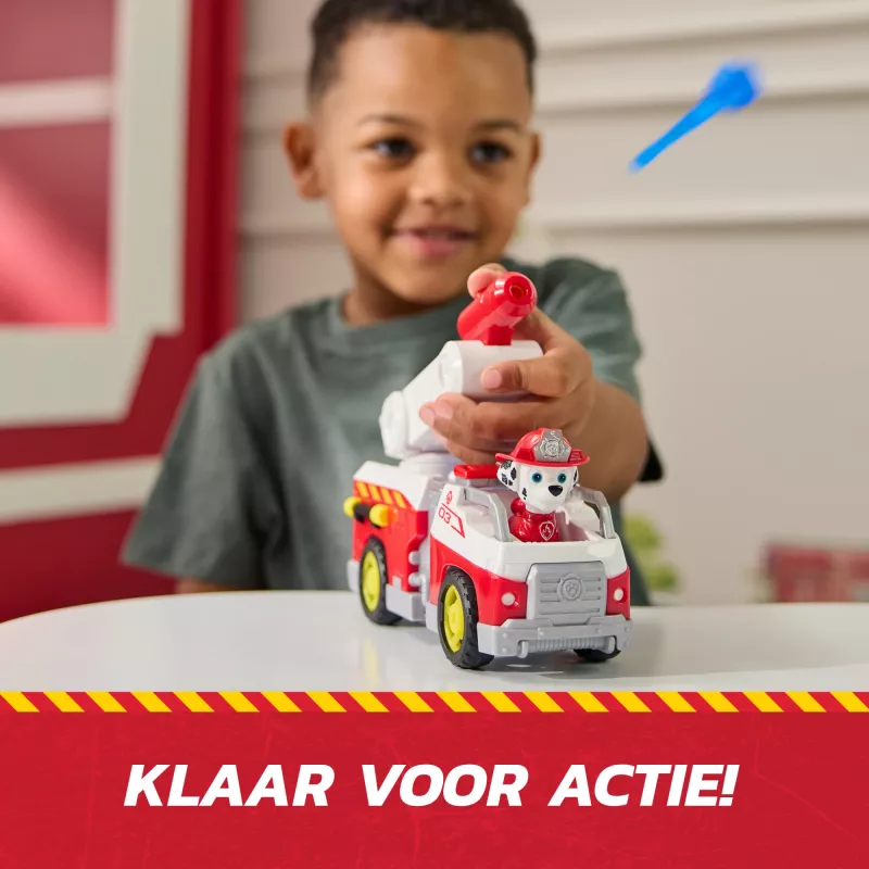 Žaislinis gaisrinis automobilis Spin Master Marshall Rescue Fire Engine su veiksmo figūrėle, sviedinių leistuvu, plastikinis, nuo 3 metų