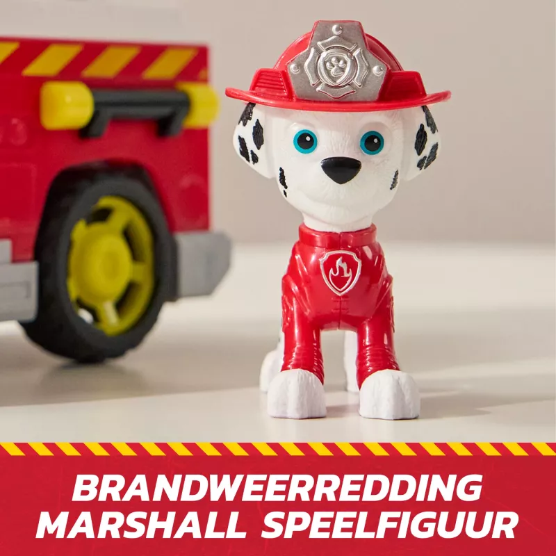 Žaislinis gaisrinis automobilis Spin Master Marshall Rescue Fire Engine su veiksmo figūrėle, sviedinių leistuvu, plastikinis, nuo 3 metų