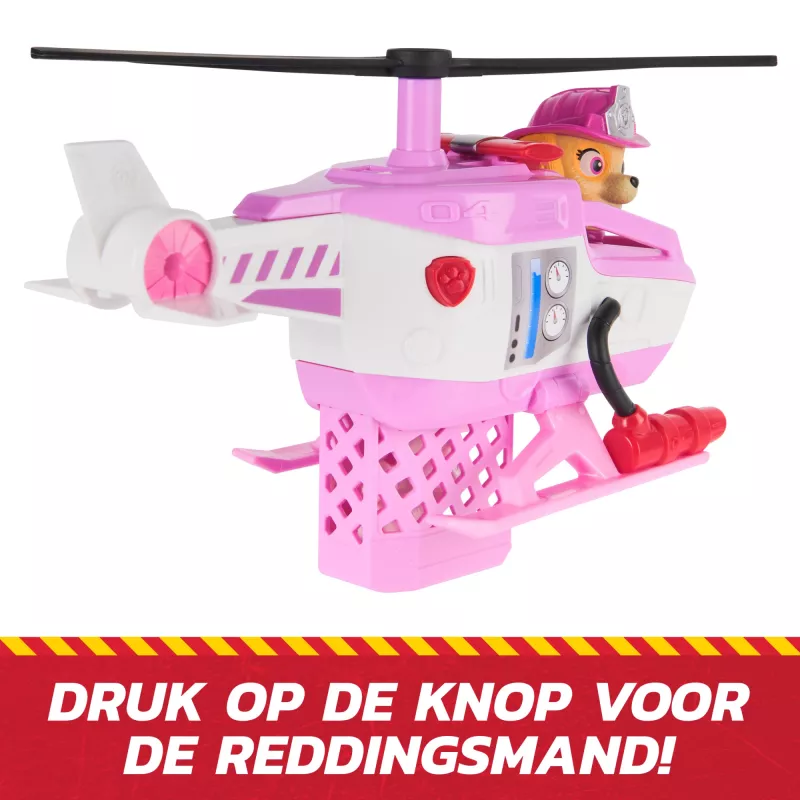 PAW Patrol Fire Rescue: Skye Rescue Fire Chopper su veiksmo figūrėle, draugė kačiukė ir žaislinis sraigtasparnis, vaikiški žaislai berniukams ir mergaitėms nuo 3 metų