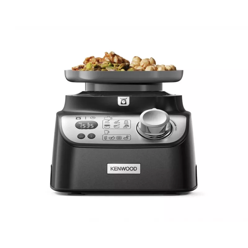 Kenwood kompaktiškas virtuvės kombainas MultiPro XL Weigh+ juodas — 1 000 W, integruotos svarstyklės, blenderio priedas