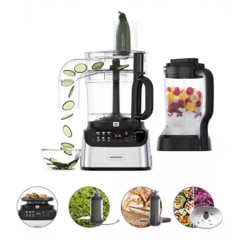 Kenwood MultiPro OneTouch virtuvės kombainas 1000 W 3 L juoda, nerūdijantis plienas Integruotos svarstyklės