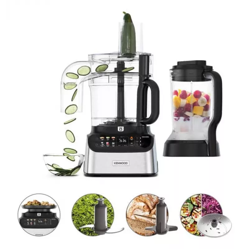 Kenwood MultiPro OneTouch virtuvės kombainas 1000 W 3 L juoda, nerūdijantis plienas Integruotos svarstyklės