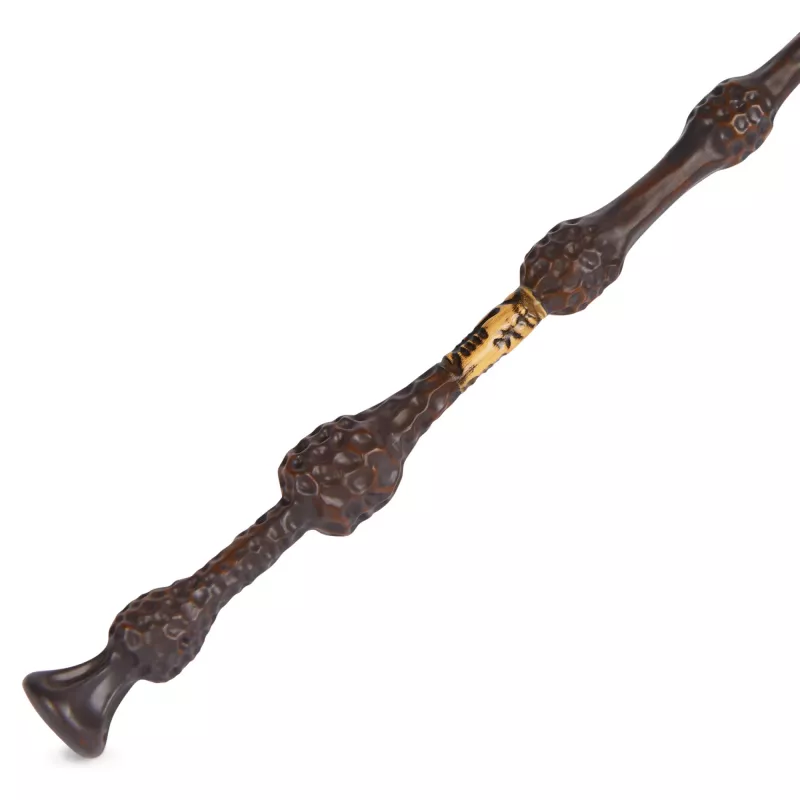 Wizarding World Haris Poteris, 12 colių Magiškas kolekcinis Albuso Dumbldoro lazdelė su stovu ir lieto metalo ikona, Magiškos būtybės, Aksesuaras kostiumams